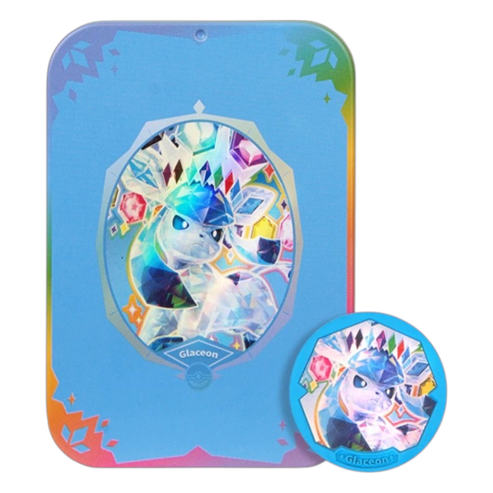 Pokemon TCG Chinese Terastal Gathering Metal Storage Tin Glaceon