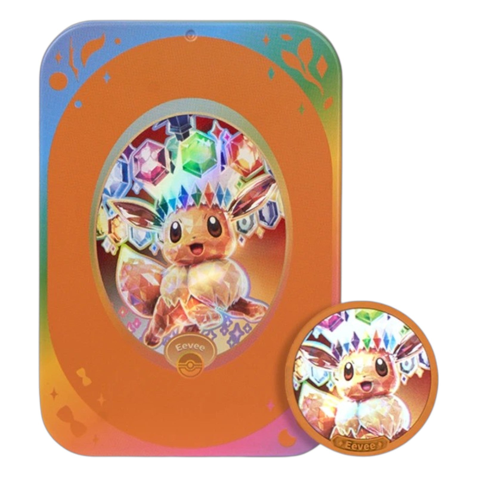 Pokemon TCG Chinese Terastal Gathering Metal Storage Tin Eevee