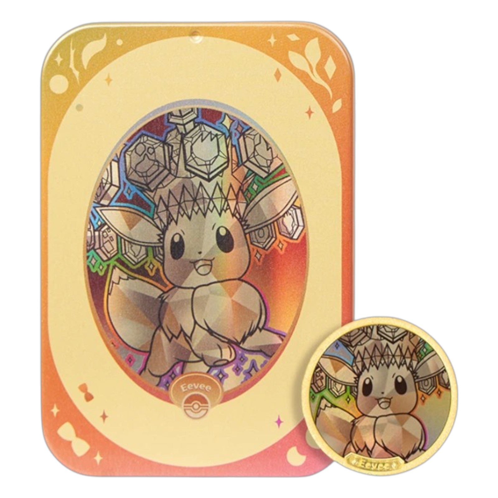 Pokemon TCG Chinese Terastal Gathering Metal Storage Tin Eevee