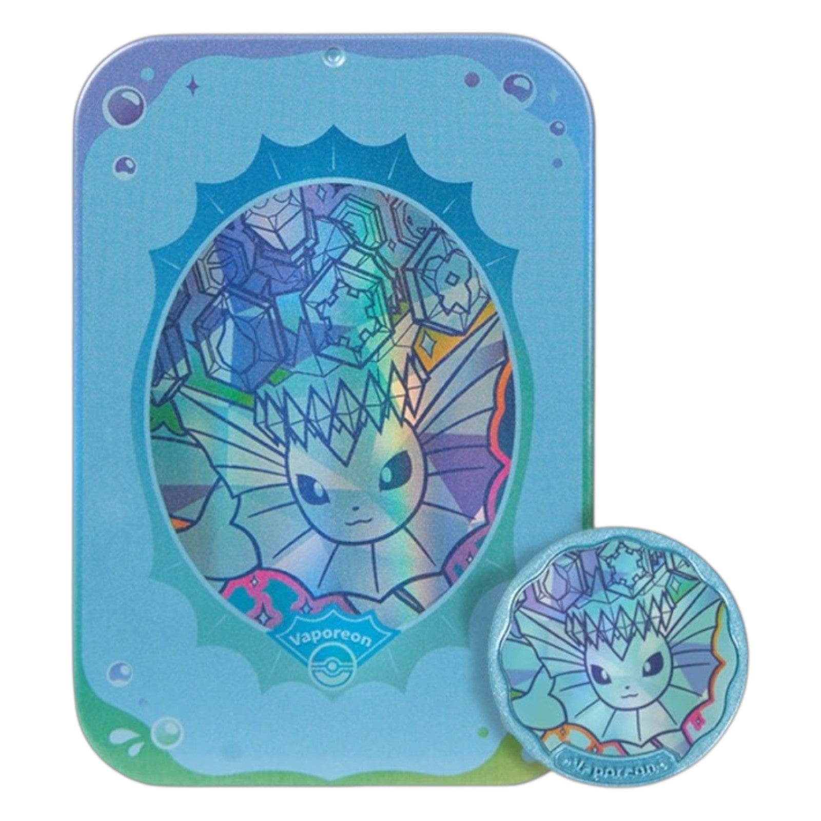Pokemon TCG Chinese Terastal Gathering Metal Storage Tin Vaporeon