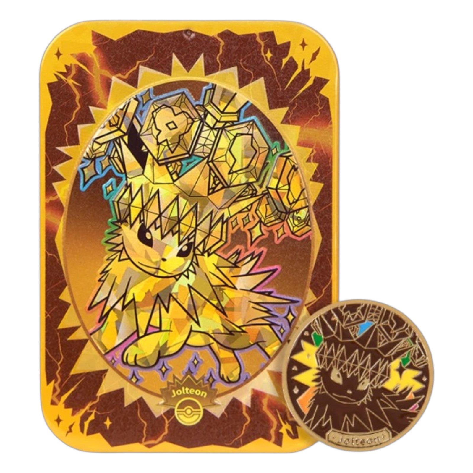Pokemon TCG Chinese Terastal Gathering Metal Storage Tin Jolteon