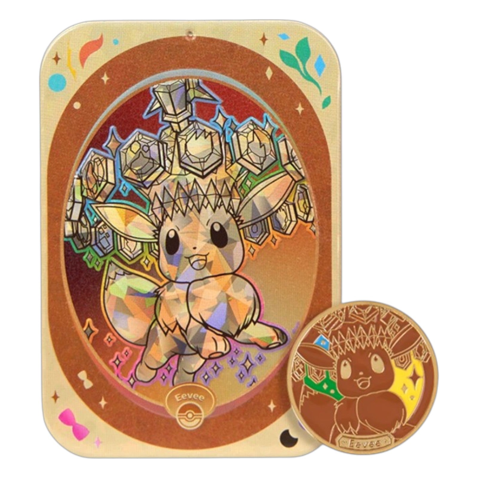 Pokemon TCG Chinese Terastal Gathering Metal Storage Tin Eevee
