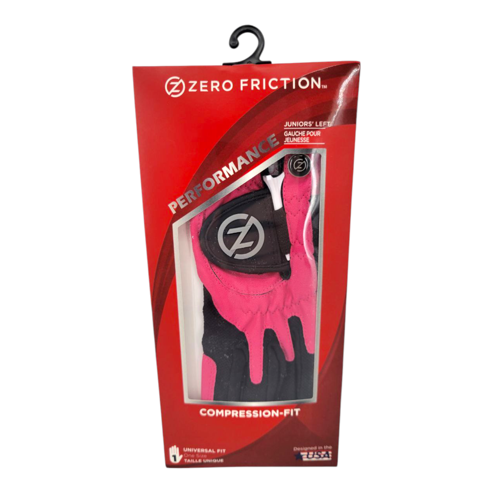 Zero Friction Junior One Size Left Hand Performance Glove Pink