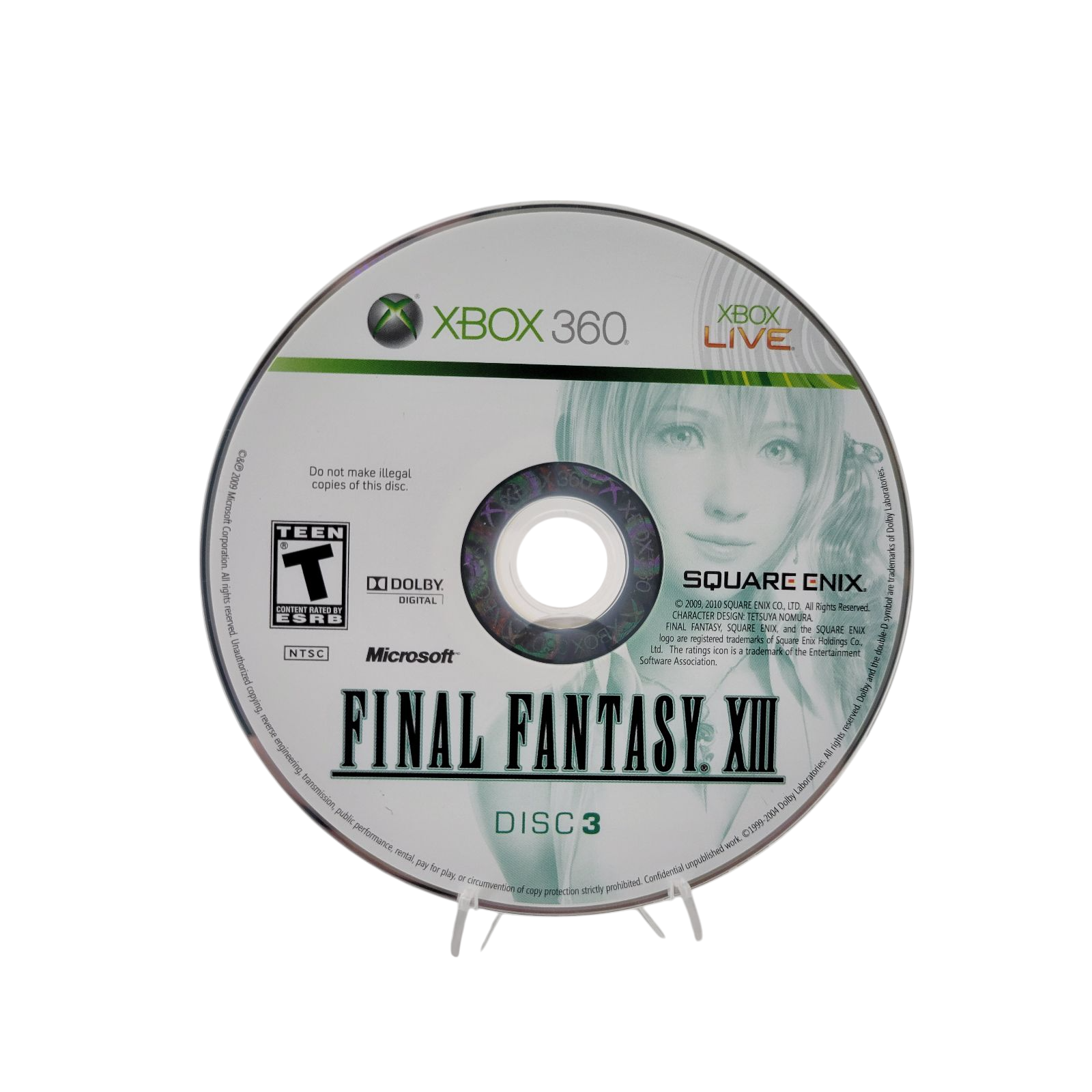 Square Enix Final Fantasy XIII Xbox 360 2010 Complete 3 Disc Set with Manual