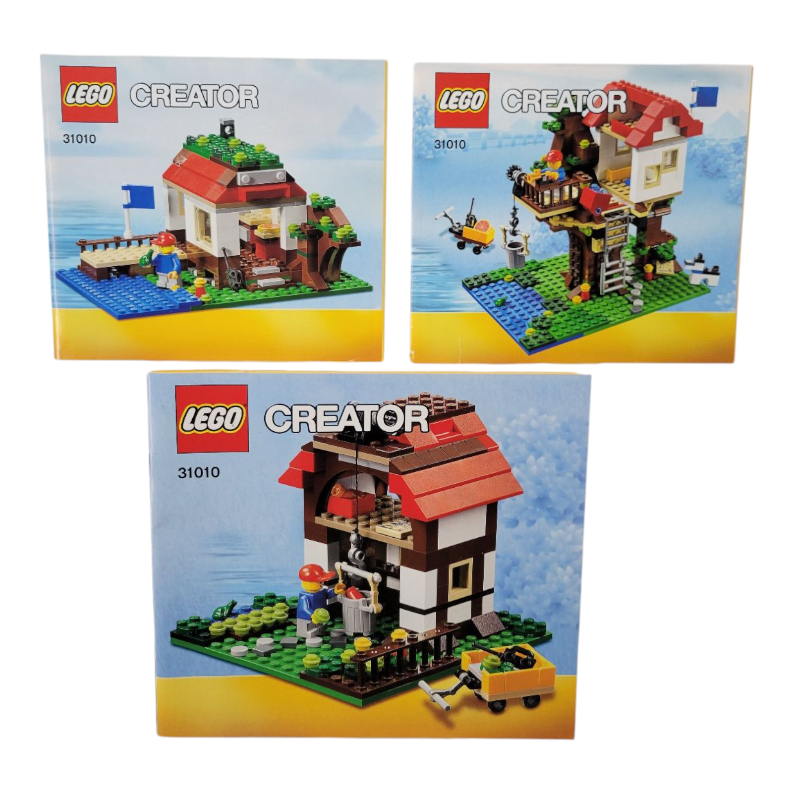 LEGO Creator 3 in 1 Treehouse and Family Home Instruction Manuals Set 31010