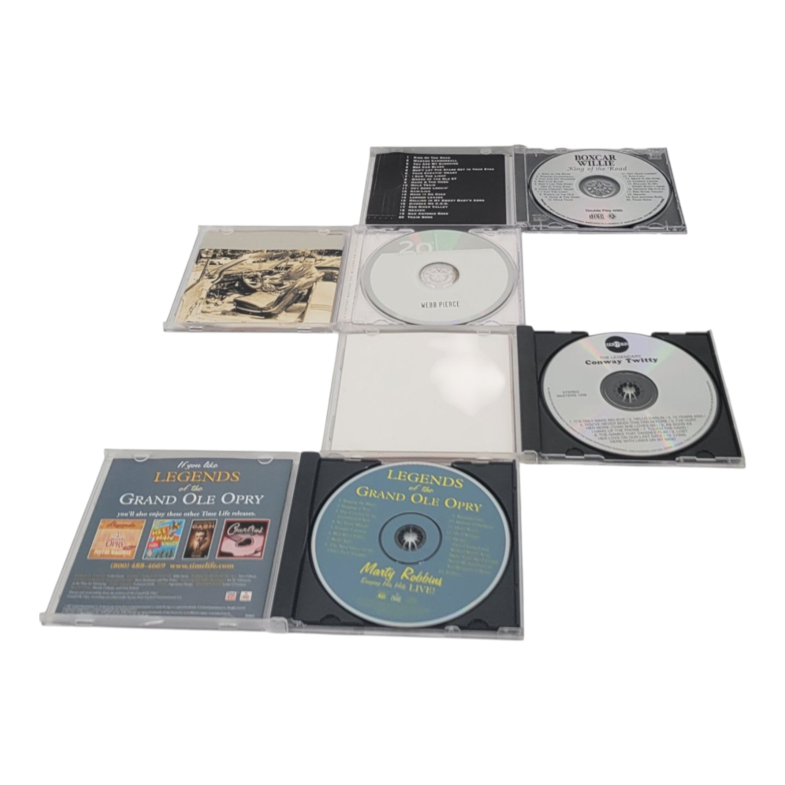 Boxcar Willie Webb Pierce Conway Twitty Marty Robbins 4 CD Classic Country Music