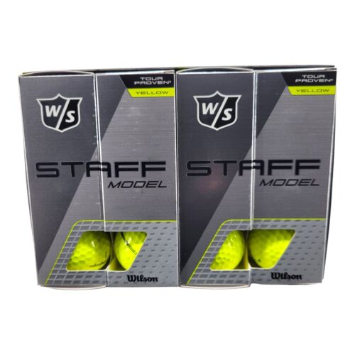 Wilson Staff Model Tour Yellow Advanced 4-piece Urethane Golf Balls 12 Pack