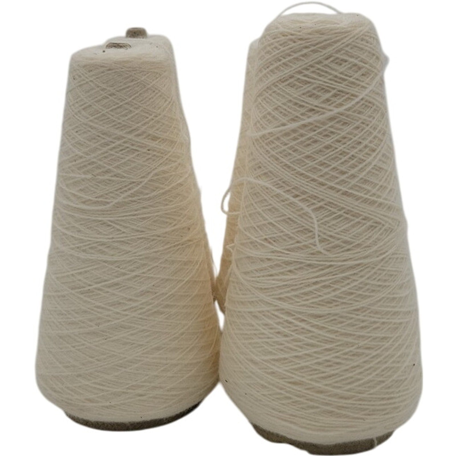 Vintage Spinnerin Bone White 2/24 Acrylic Weaving Knitting Cone Yarn Lot of 4