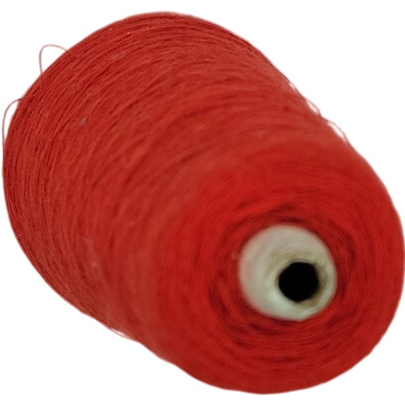 Vintage Pisgah Yarns 1/28 Lipstick Red Weaving Knitting Cone Yarn Lot 0193