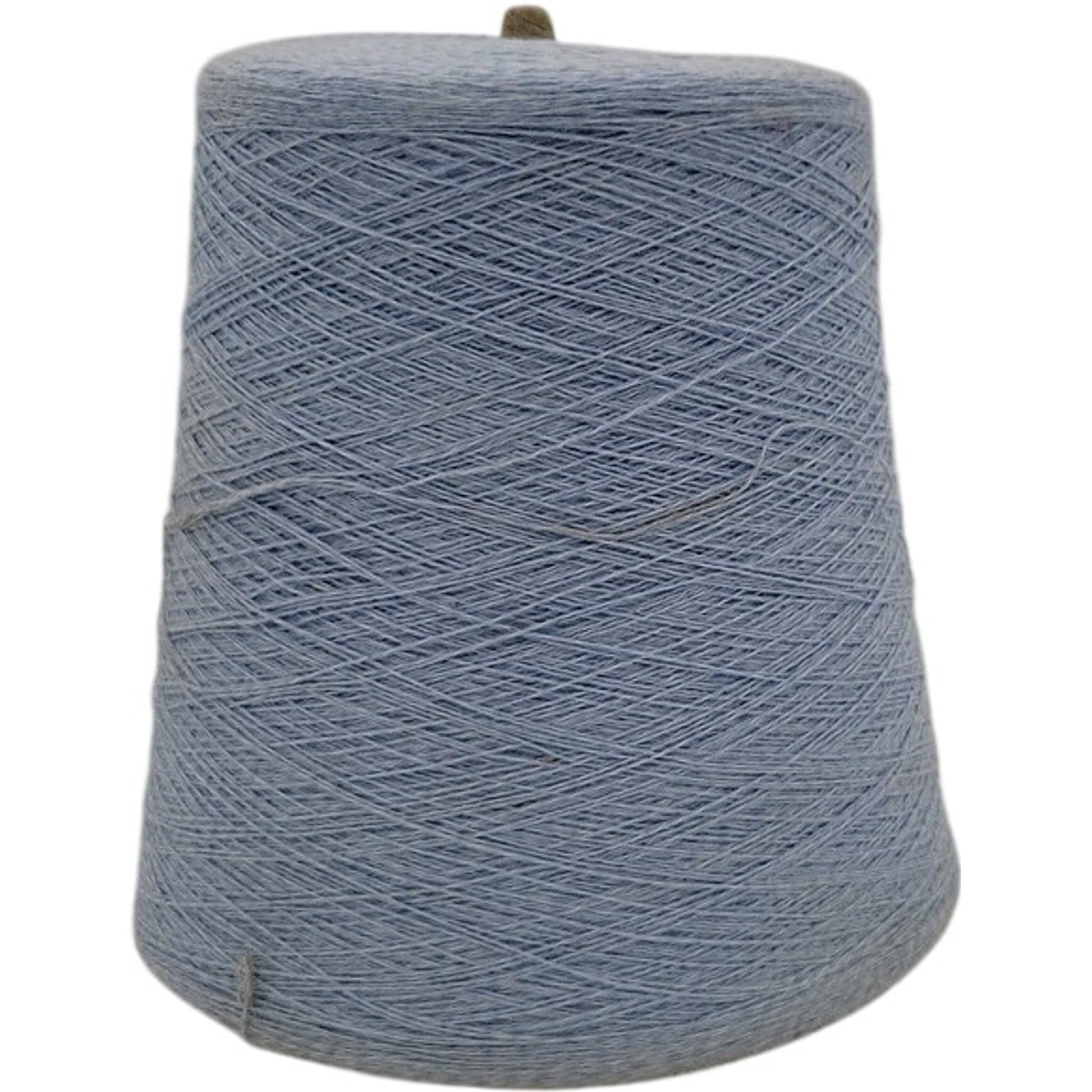 Vintage Shuford Mills Chambray Blue Cotton Acrylic Blend Yarn Cone 16/2 Lot 1057