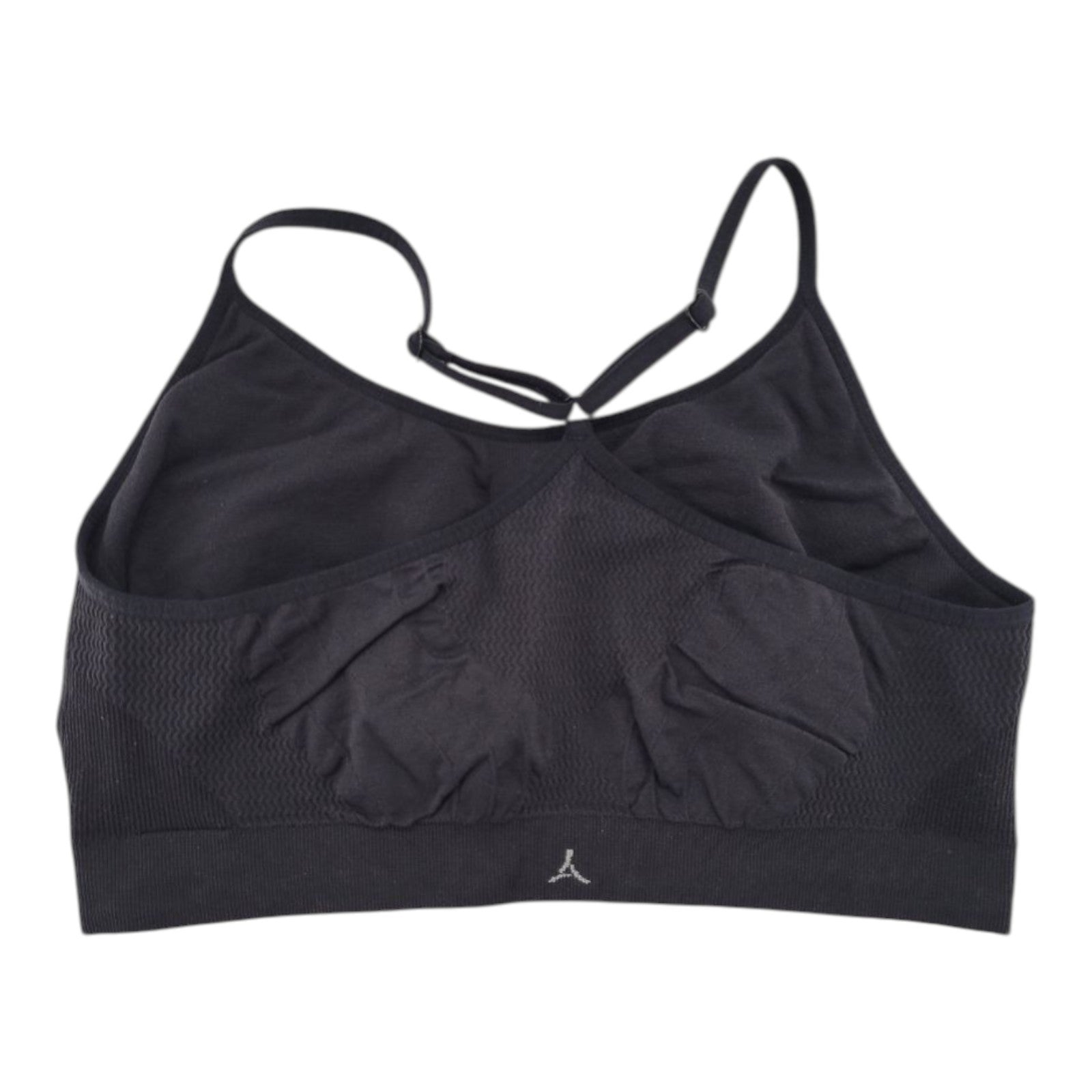 Aspire Women's Black Seamless Sports Bra Crossback Stretch Nylon Spandex XL