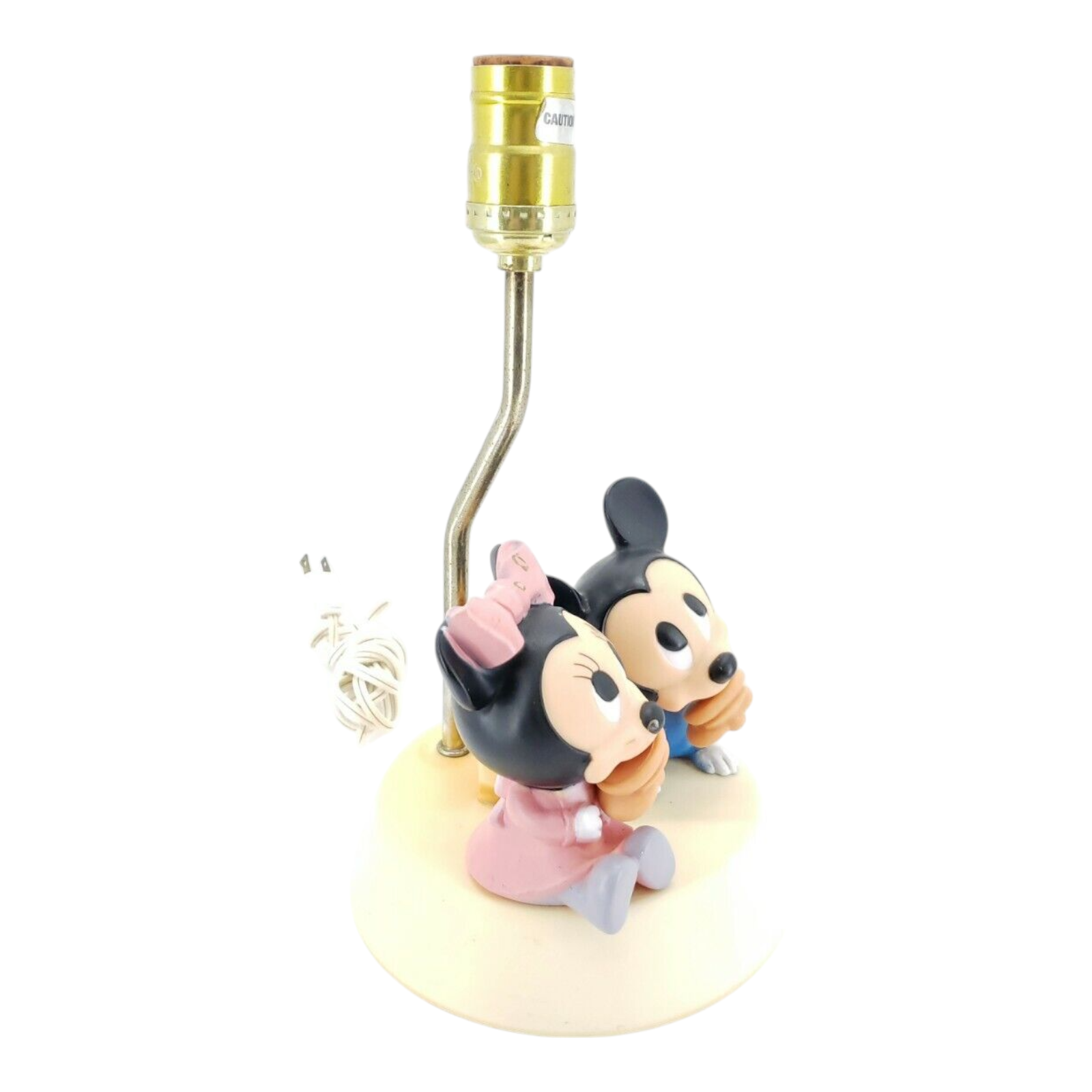 1984 Vintage Mickey and Minnie Mouse Nursery Portable Lamp Night Lite 508