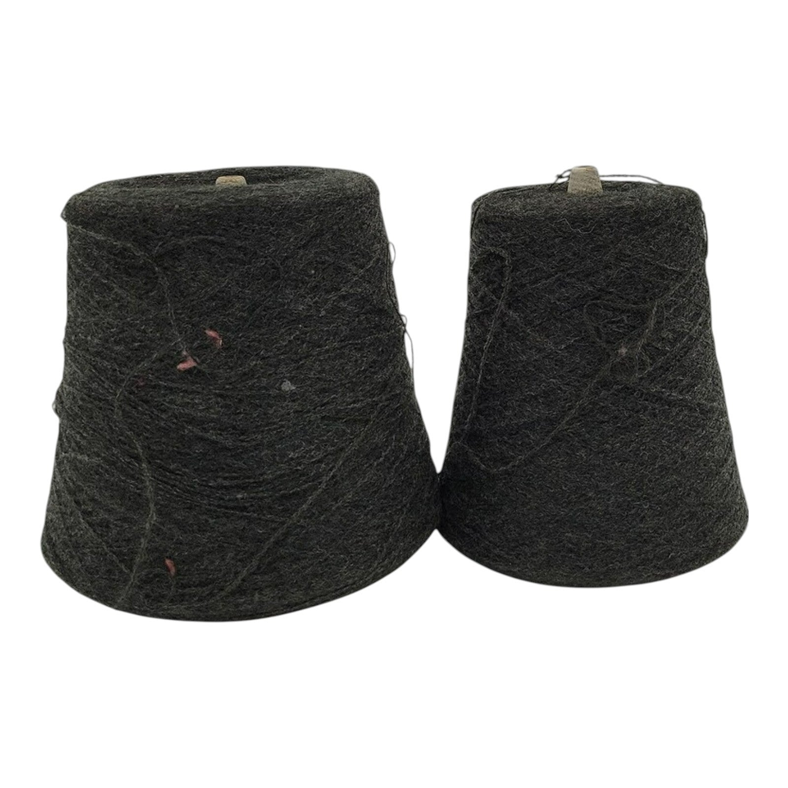 Vintage 1980s Templon Black Heather S-50846 Cone Yarn 2/24 Lot of 2