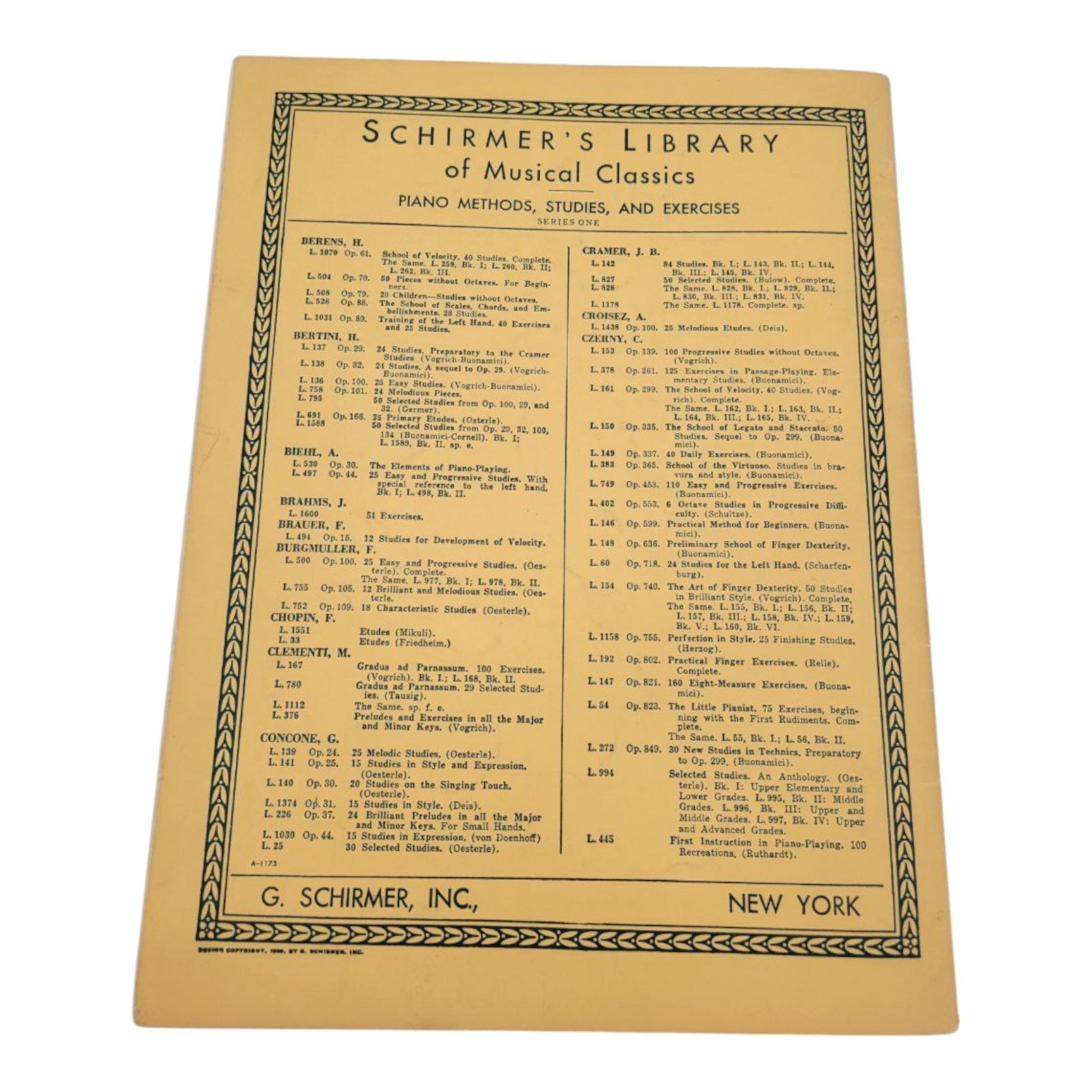 Burgmüller Op. 100 Twenty-Five Easy and Progressive Studies for the Piano Vol 50