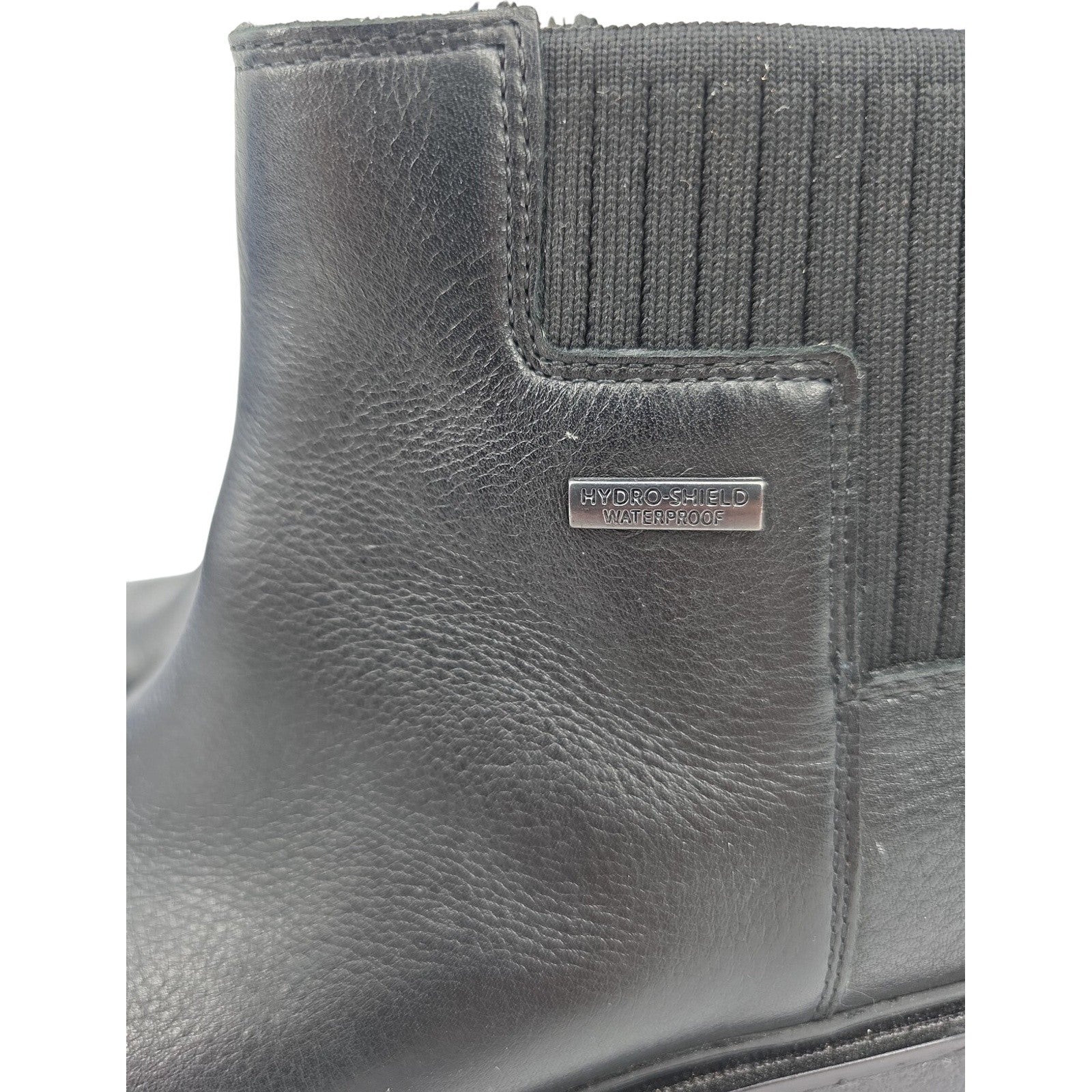 Rockport Ryleigh Chelsea Boots Waterproof Leather Black Womens US 7.5M
