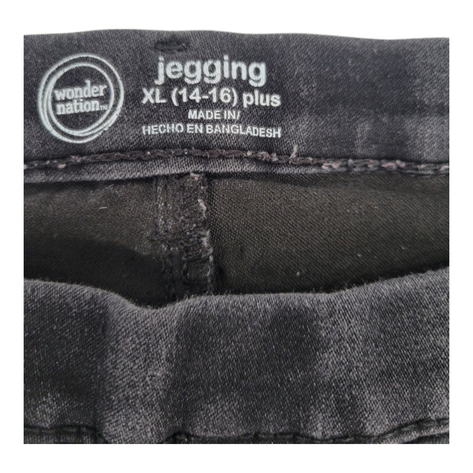 Wonder Nation Black Jegging Pants Girls Stretch Denim Size XL 14-16 Plus