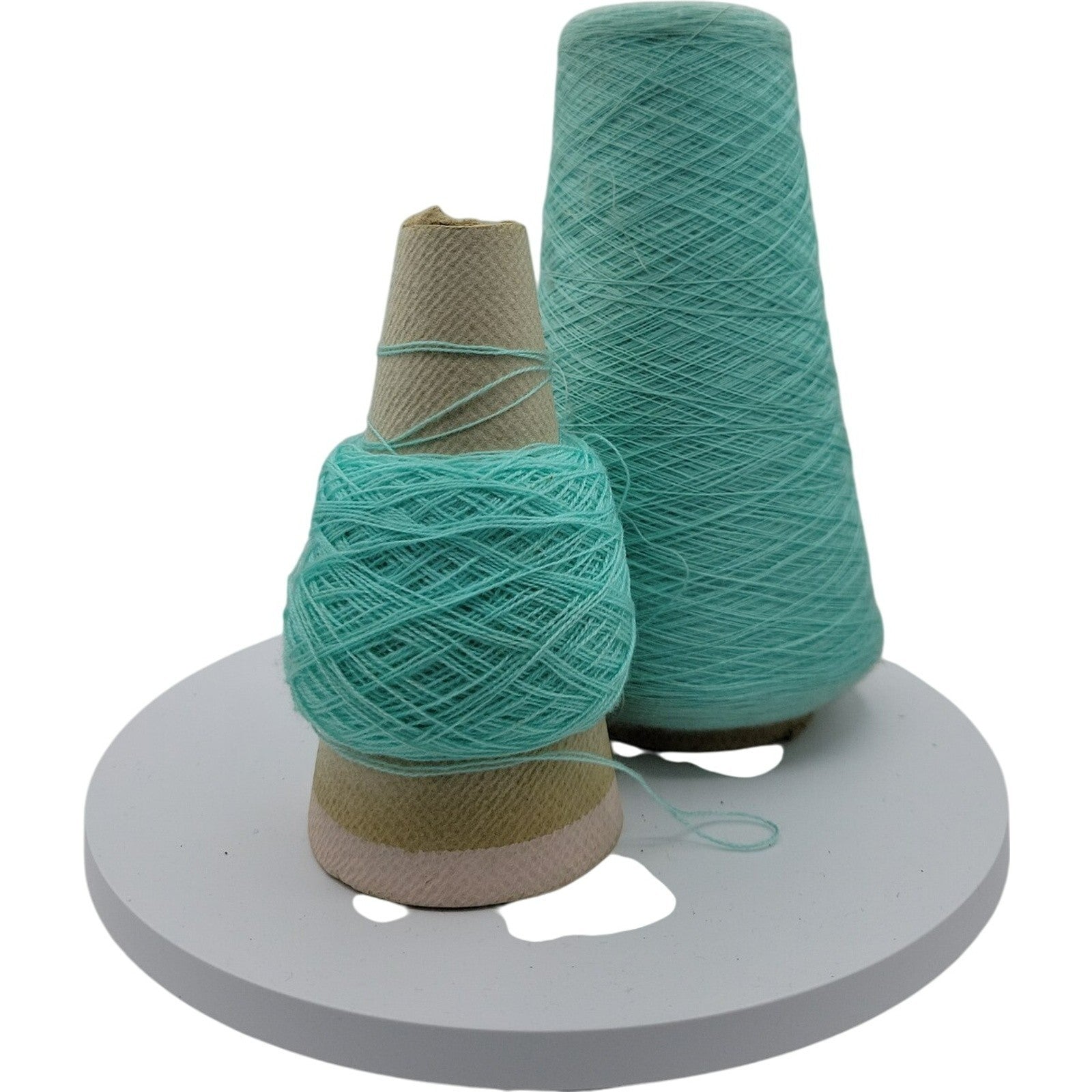 Vintage Phoenix Dye Works 1/28 Acrylic Cone Yarn Jade Lot of 2