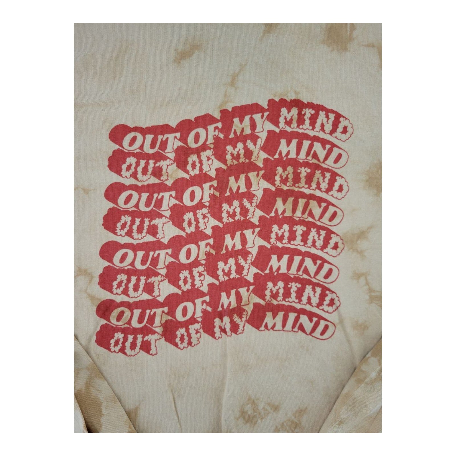 Arizona Jean Co Long Sleeve Tie Dye Shirt Out Of My Mind Graphic Tee Size Large