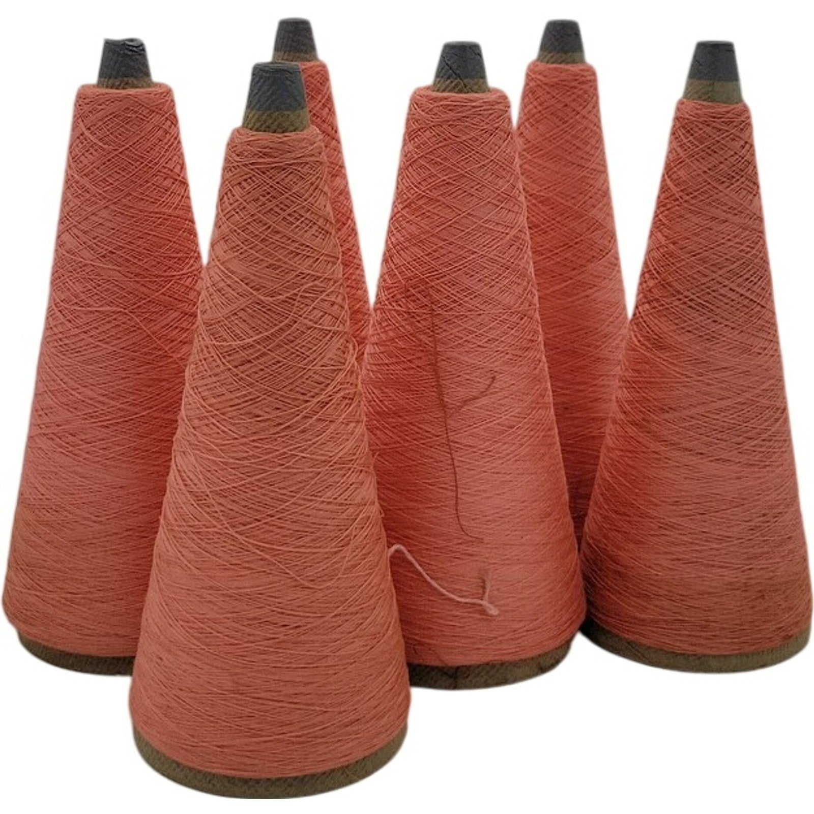 Vintage SCT 40/2 Durefe 139 Peach 109785 Cone Yarn 100% Cotton Lot of 6