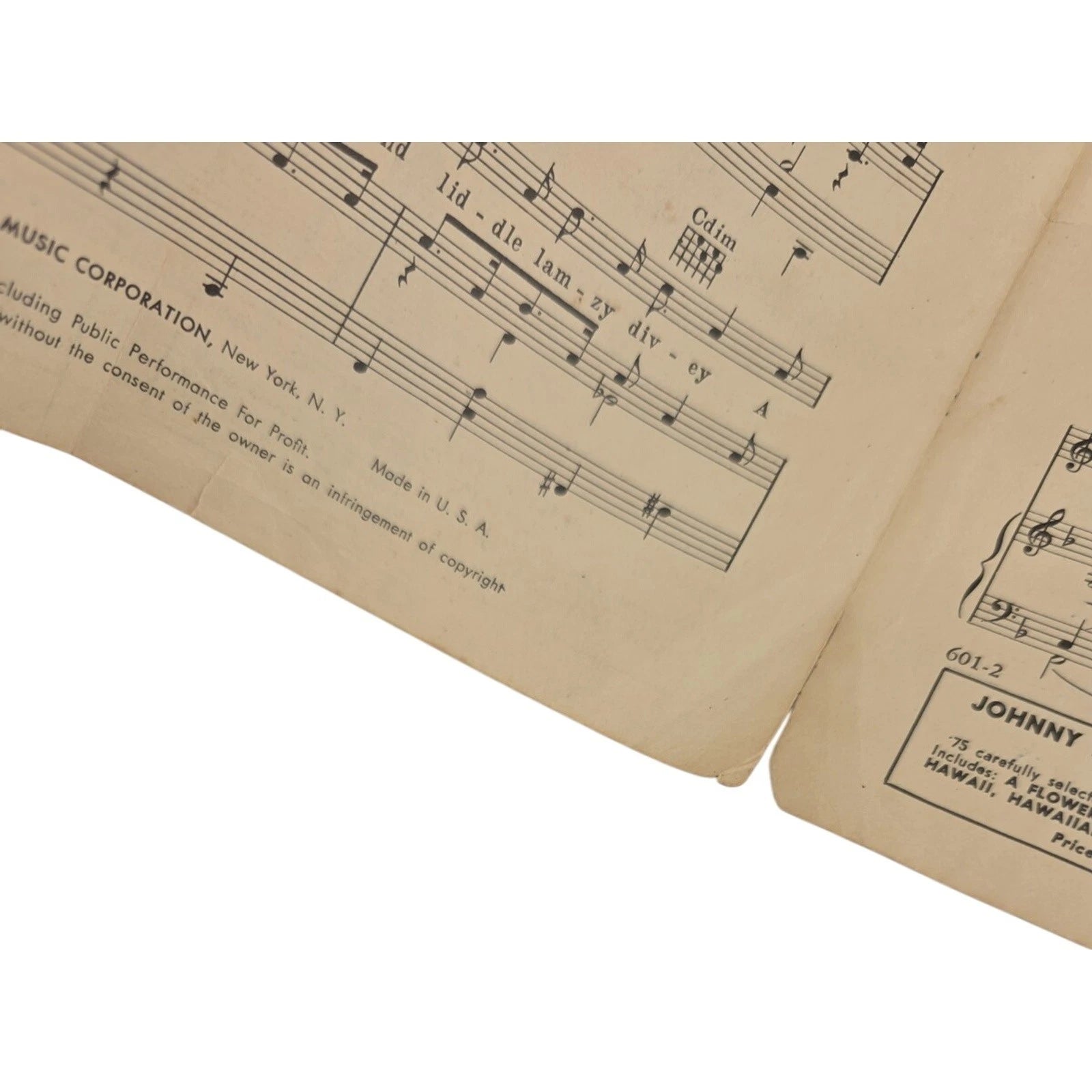 Mairzy Doats 1943 Sheet Music by Milton Drake Al Hoffman The Merry Macs