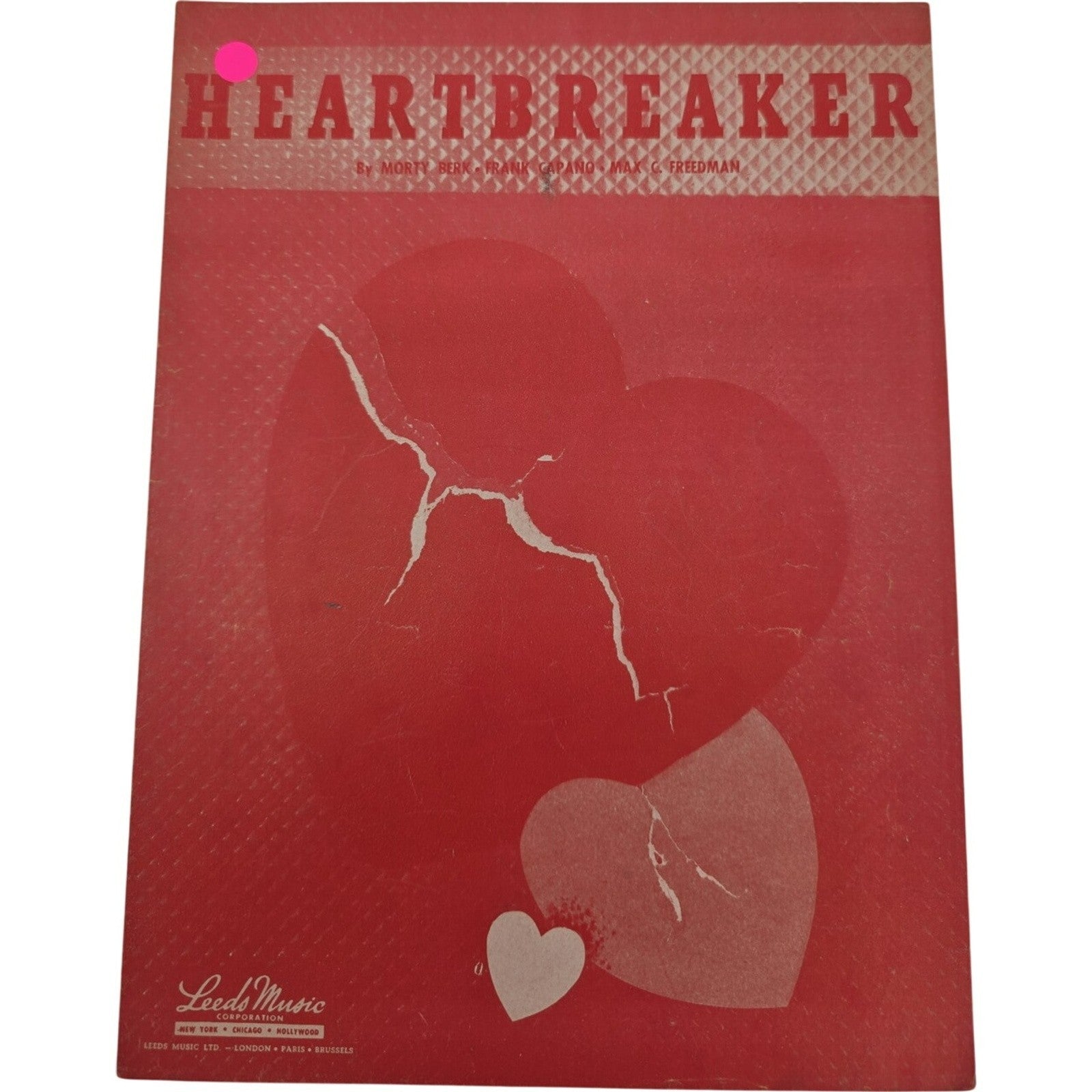 Vintage 1948 Heartbreaker Piano by Berk, Capano, Freedman Sheet Music