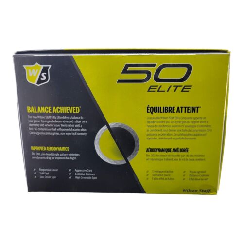 Wilson Staff 50 Elite High Visibility Yellow Golf Balls 12 Pack Power Balance