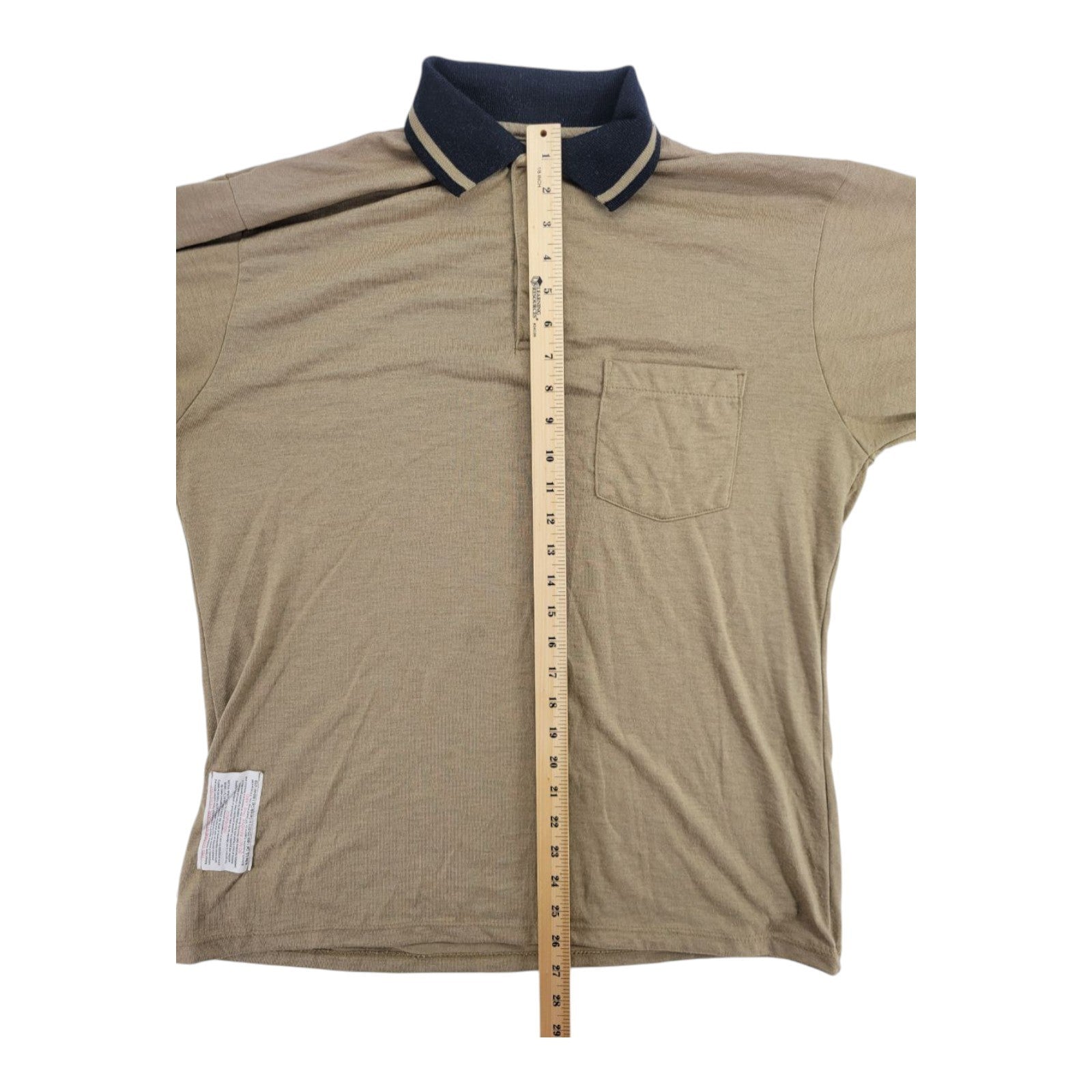 Bulwark FR Men's Flame Resistant Tan Long Sleeve Polo Shirt Size M-RG
