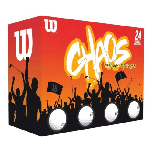 Wilson Chaos Demand Distance Golf Balls 24 Pack White High Performance