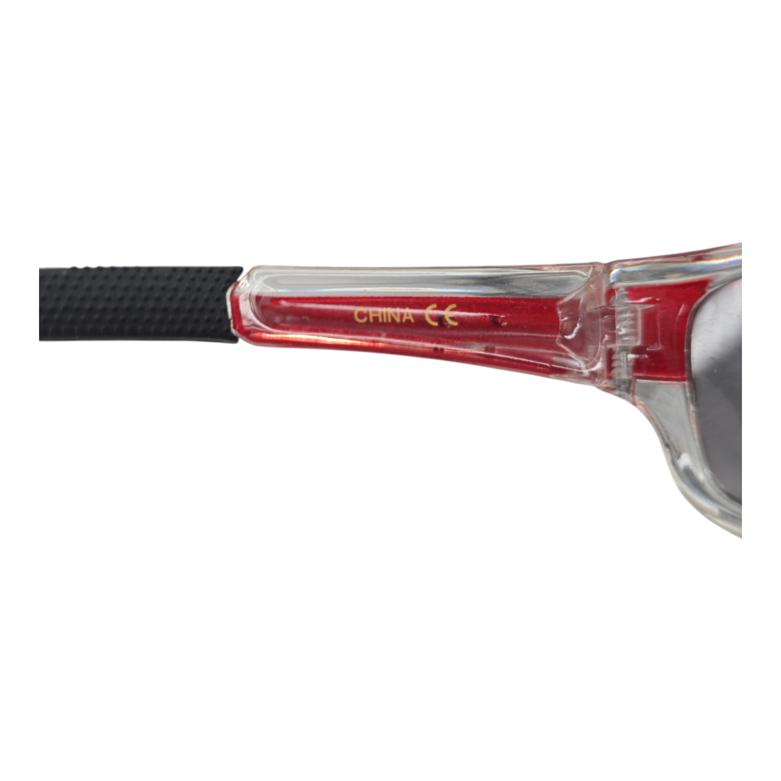 XLoop KG-X2418 Sport Wrap Sunglasses Red Black Frame Smoke Lenses UV Protection