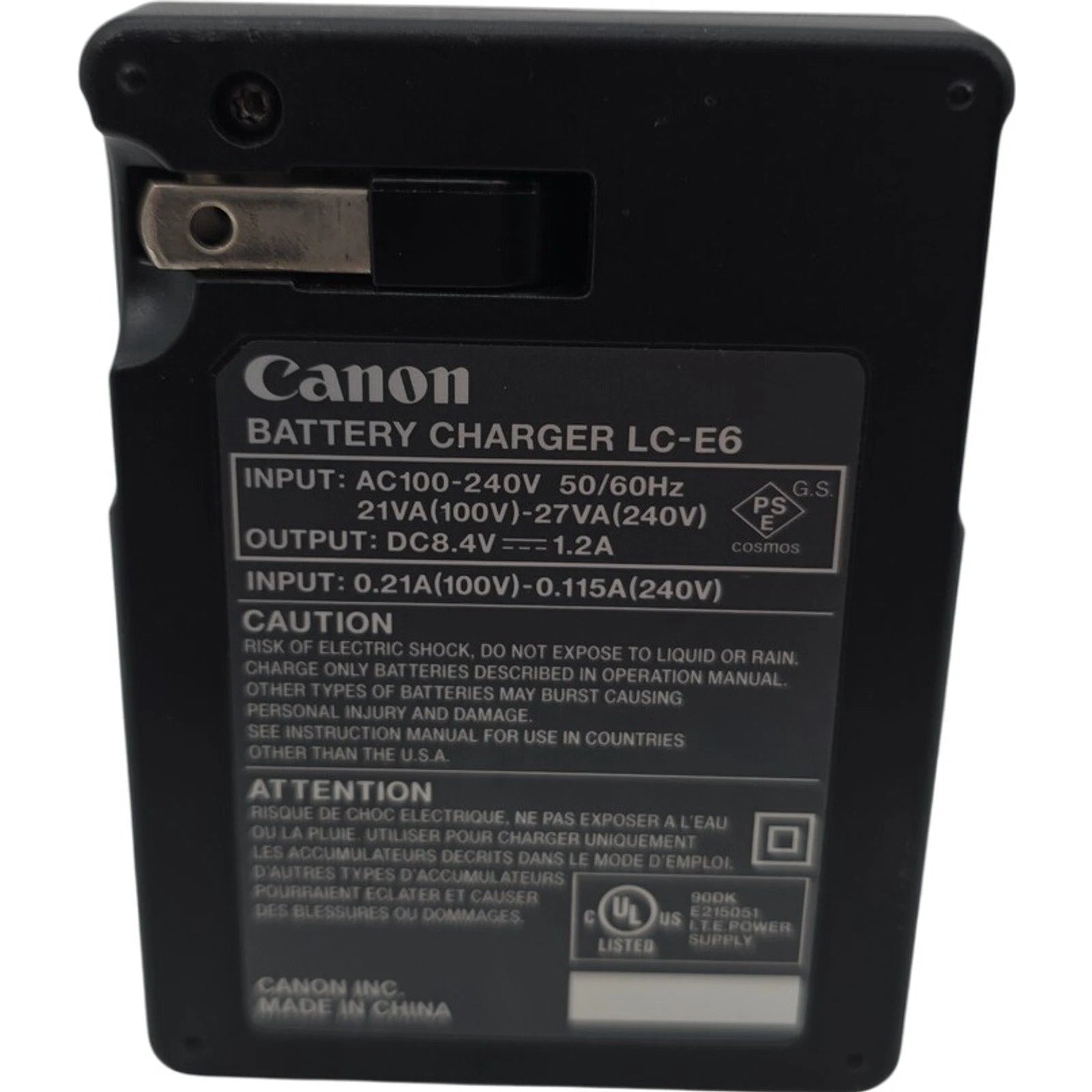 Canon LC-E6 Battery Charger for LP-E6 LP-E6N Camera Batteries