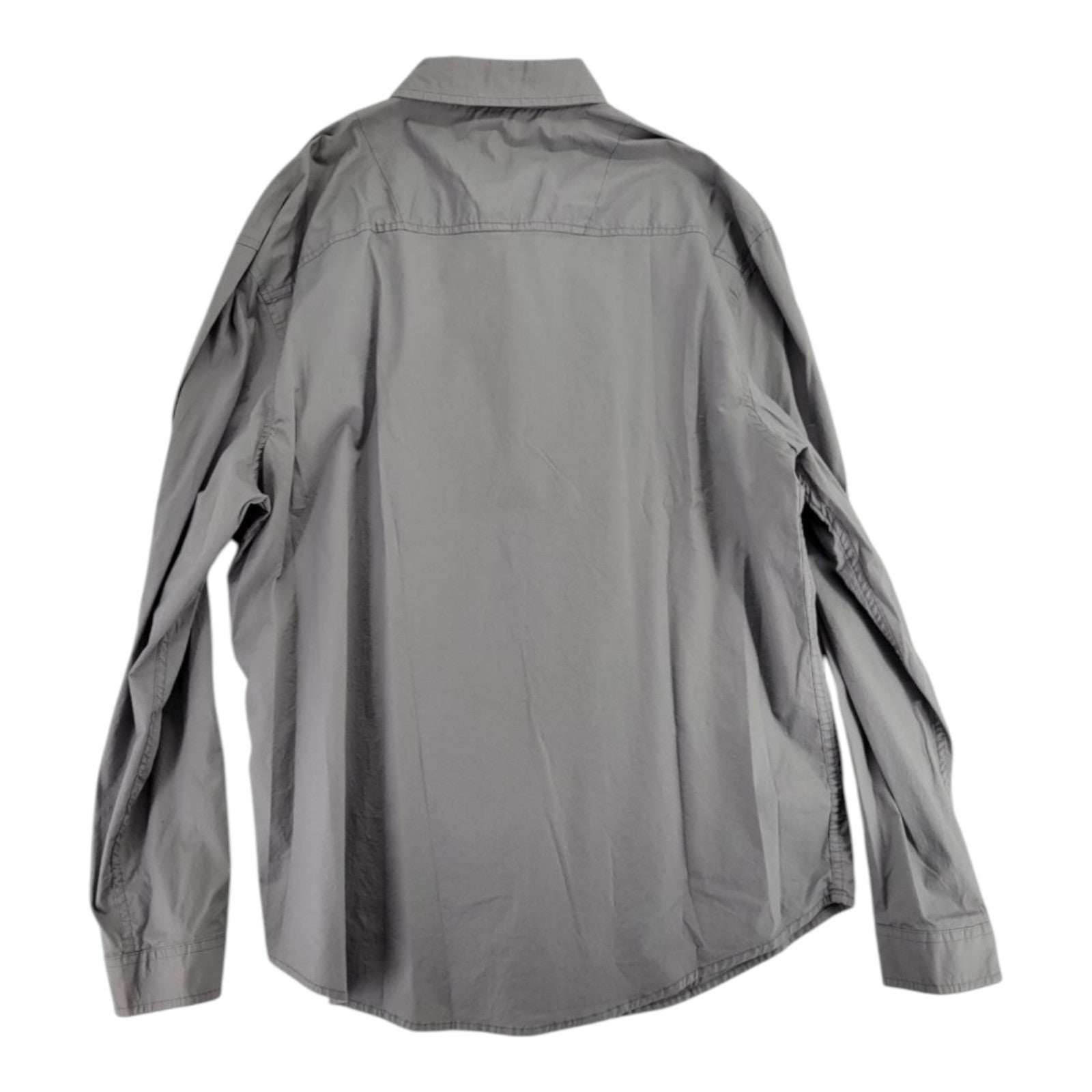 B Lux Men's Gray Stretch Dress Shirt Long Sleeve Cotton Blend XL