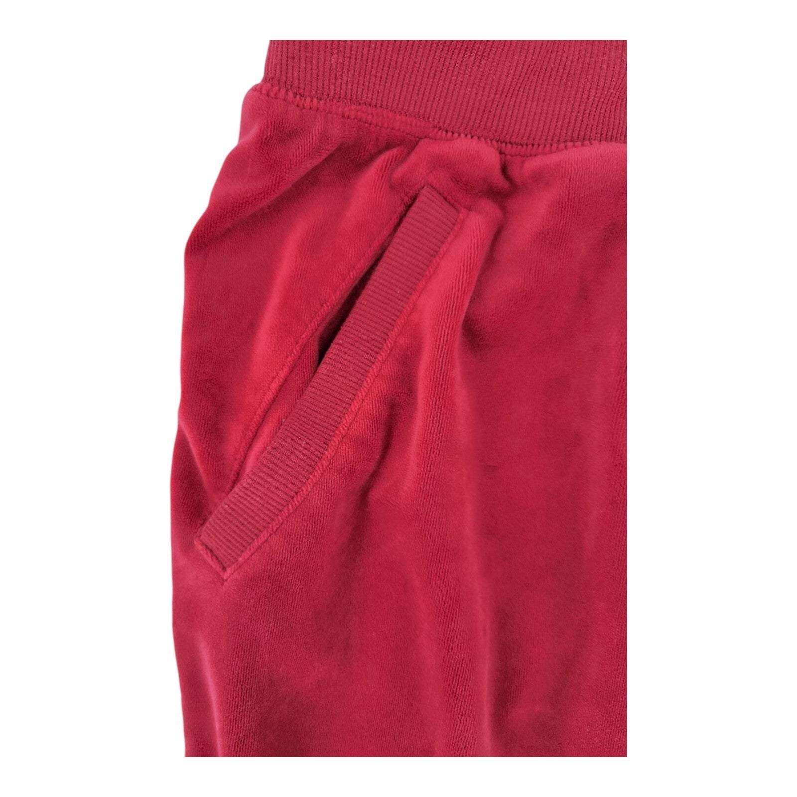 New York & Company Red Velour Jogger Pants Womens Drawstring Waist Size M