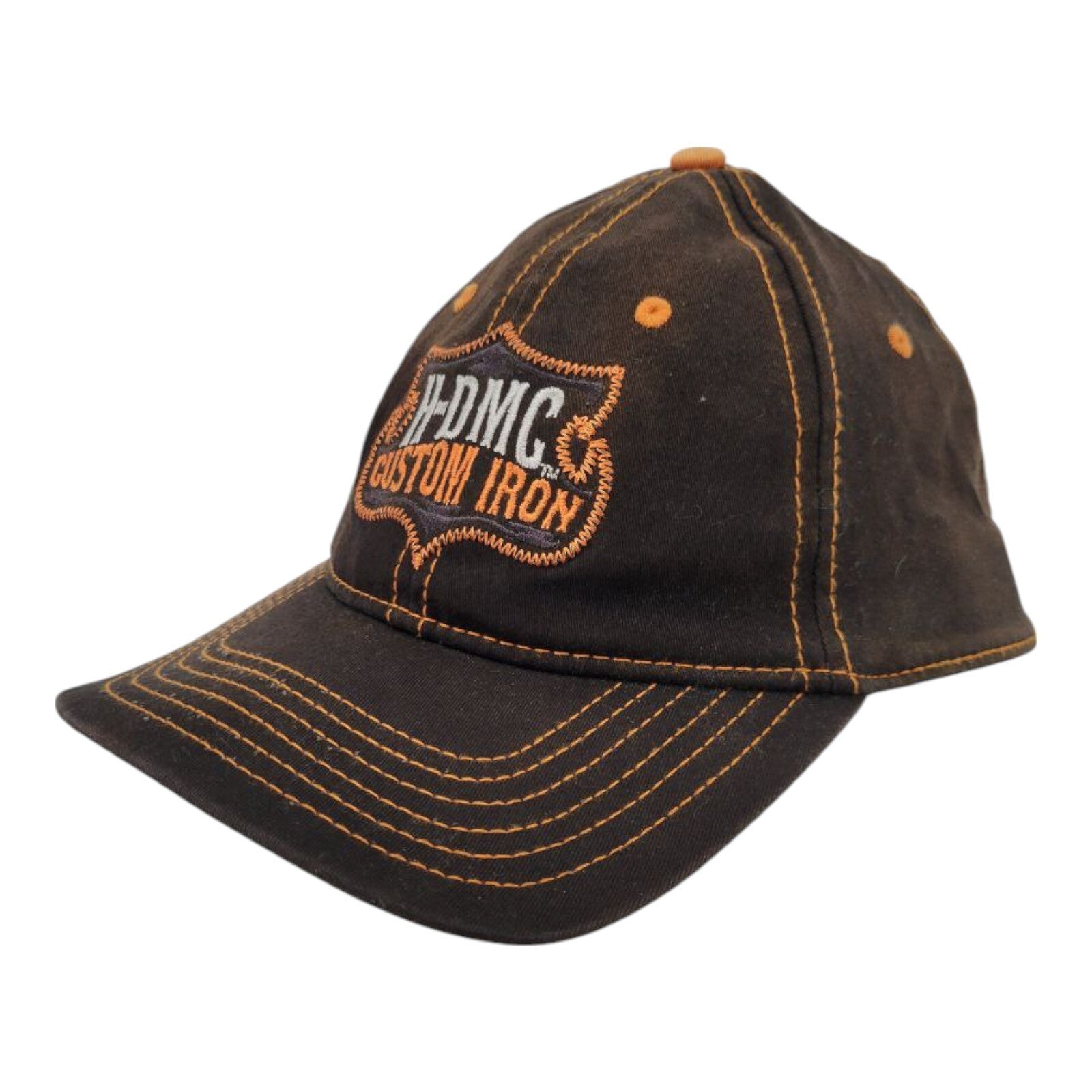 Harley Davidson HDMC Custom Iron Motorcycle Trucker Flex Fit Hat Black