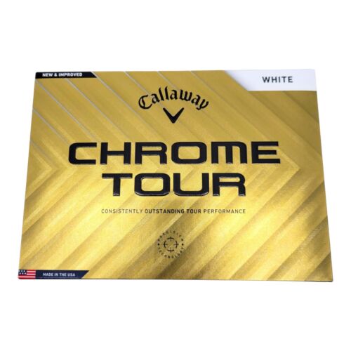 Callaway Chrome Tour Golf Balls White 12 Pack High Performance 2024 Edition