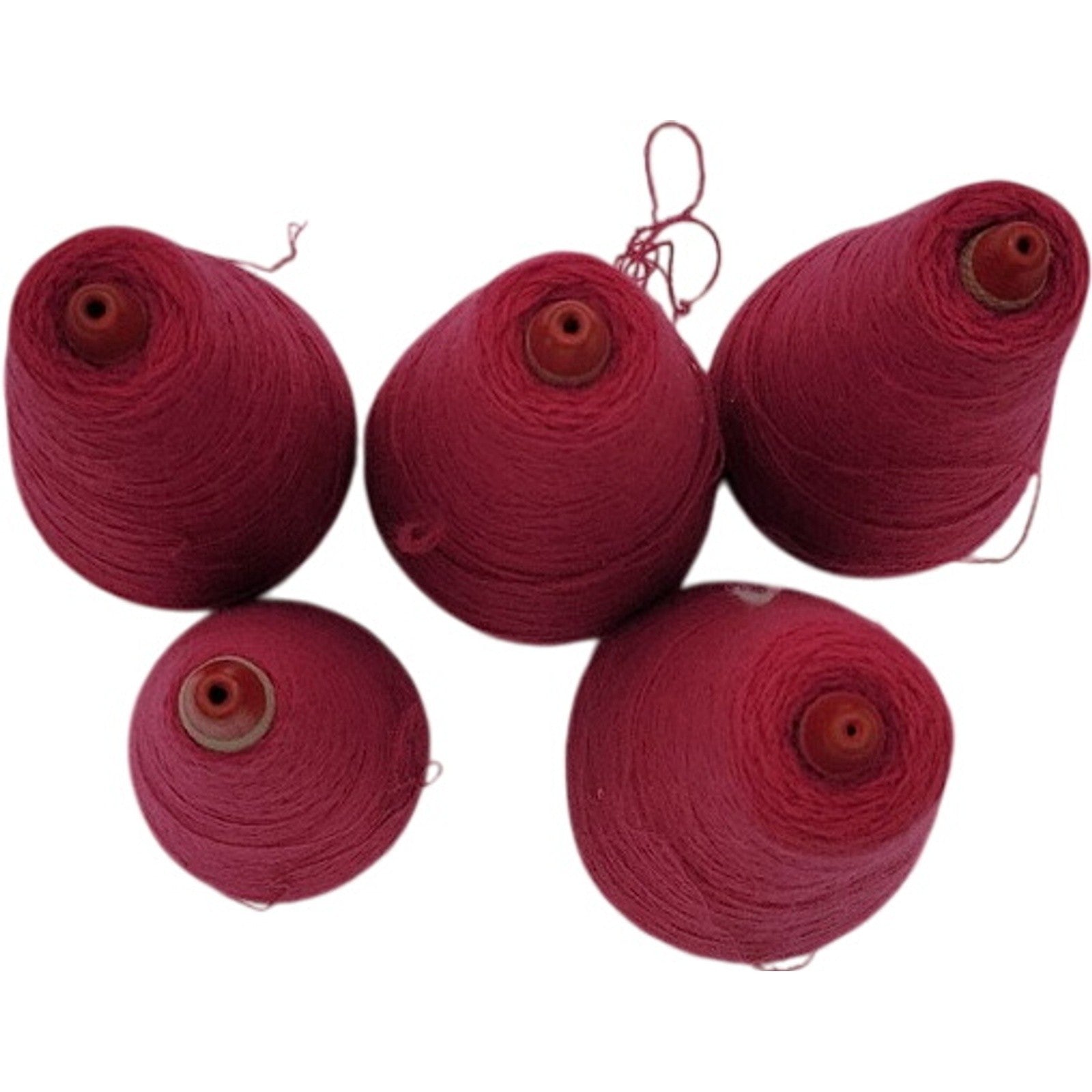 Vintage Phoenix Dye Works Federal Raspberry Yarn Cone 2/24 508141 Lot of 5