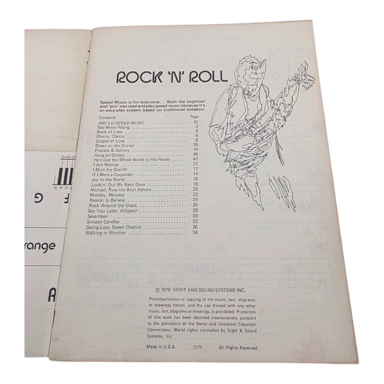 Easy Play Speed Music No. 18 Rock 'N' Roll Vintage Sheet Music Songbook
