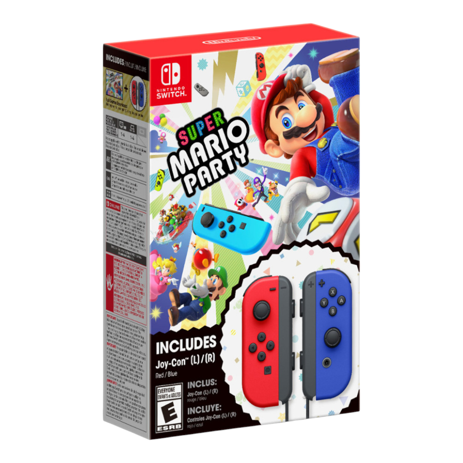 Super Mario Party + Red and Blue Joy Con Bundle - Nintendo Switch