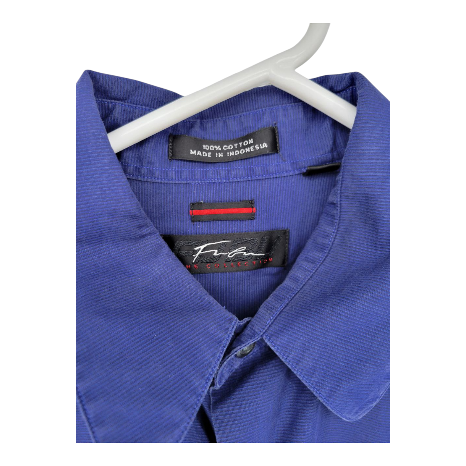 Fubu The Collection Blue Long Sleeve Button Up Shirt Mens XL