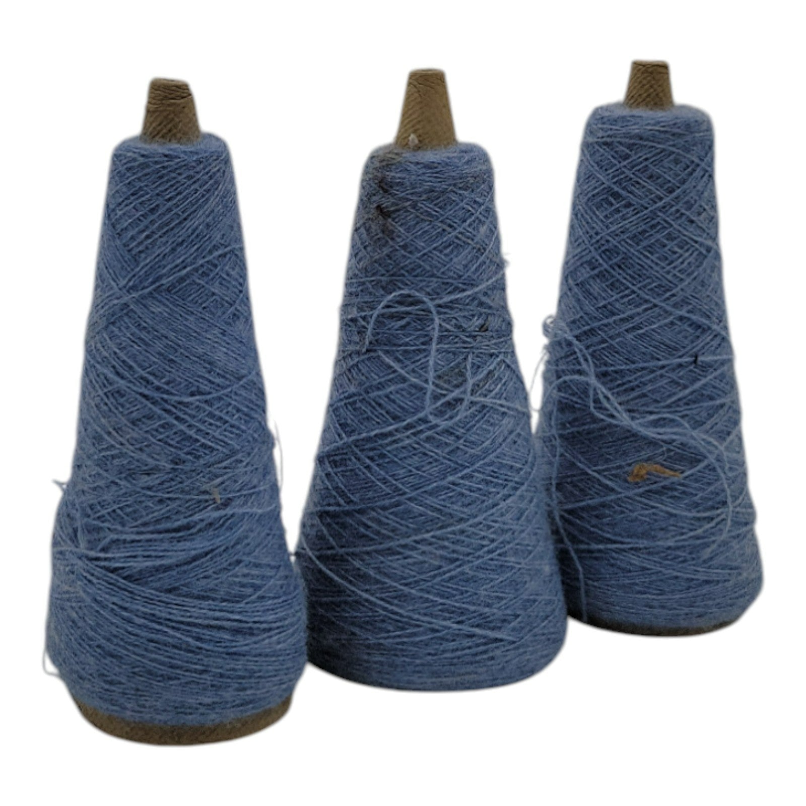 Vintage National Spinning Co. Orlon Acrylic Yarn Cone 2/24 Royal Blue Lot of 3