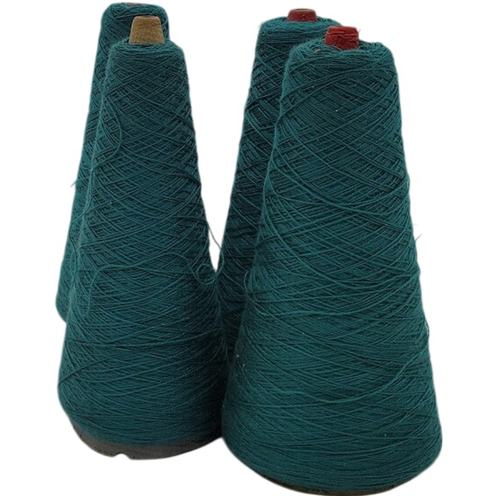 Vintage Pisgah Yarn 2/24 Acrylic Cone Yarn 61-L Green 13607 Lot of 4