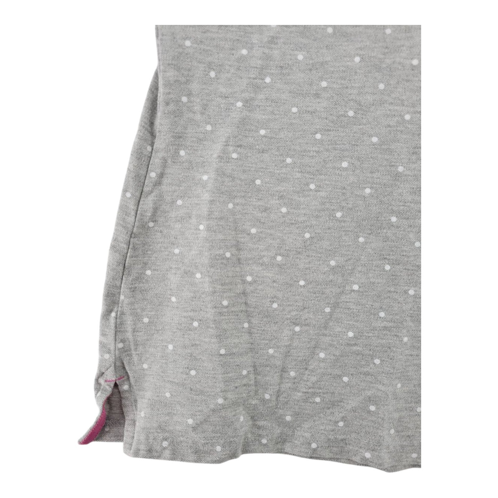 US Polo Assn Womens Pin Dot Print Grey Polo Shirt Short Sleeve Size L