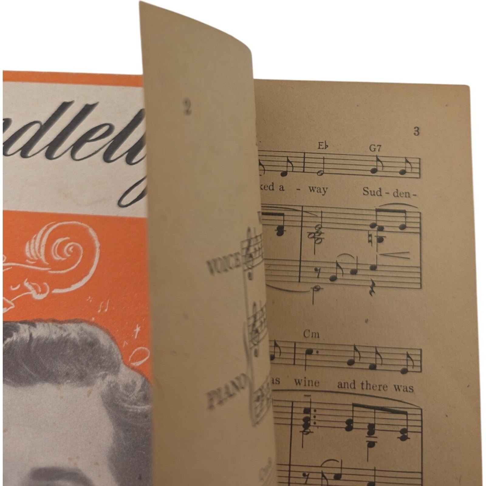 1949 Sheet Music At the Candlelight Café Warner Bros Movie Tisa Lilli Palmer