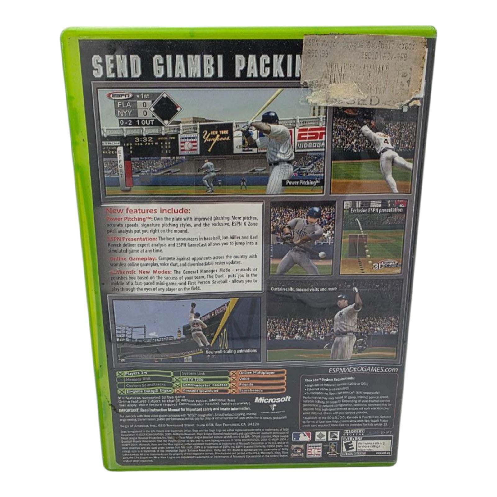 ESPN Major League Baseball 2K4 Xbox 2004 Complete CIB Manual & Disc Included