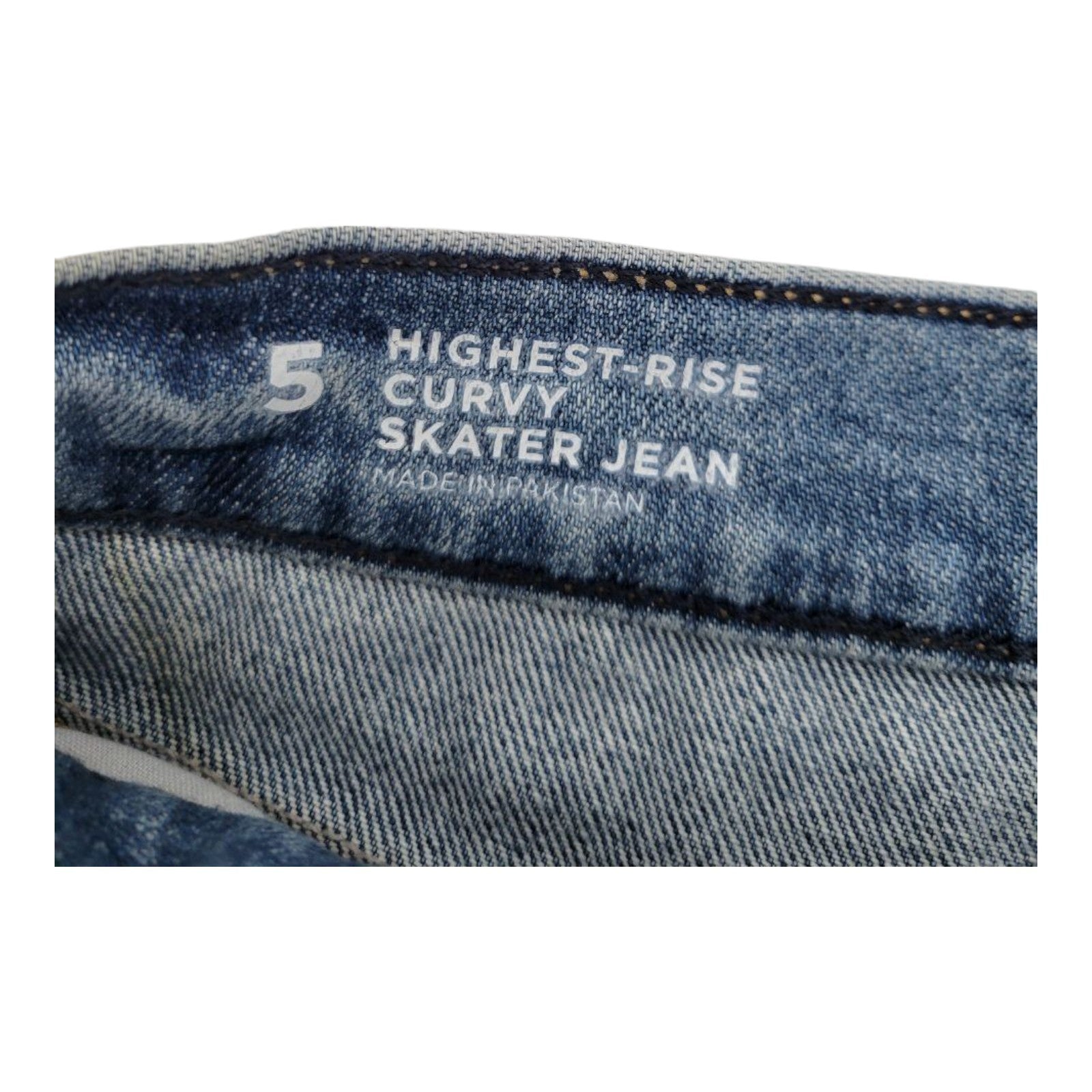 Arizona Jean Co Curvy Skater Jeans Highest Rise Distressed Wide Leg Size 5