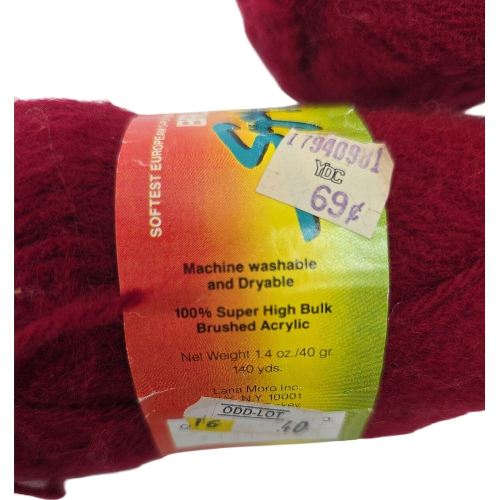 Vintage Super Soft 3 Knit Crochet Craft 3 Ply Sport Yarn Burgandy Lot of 4