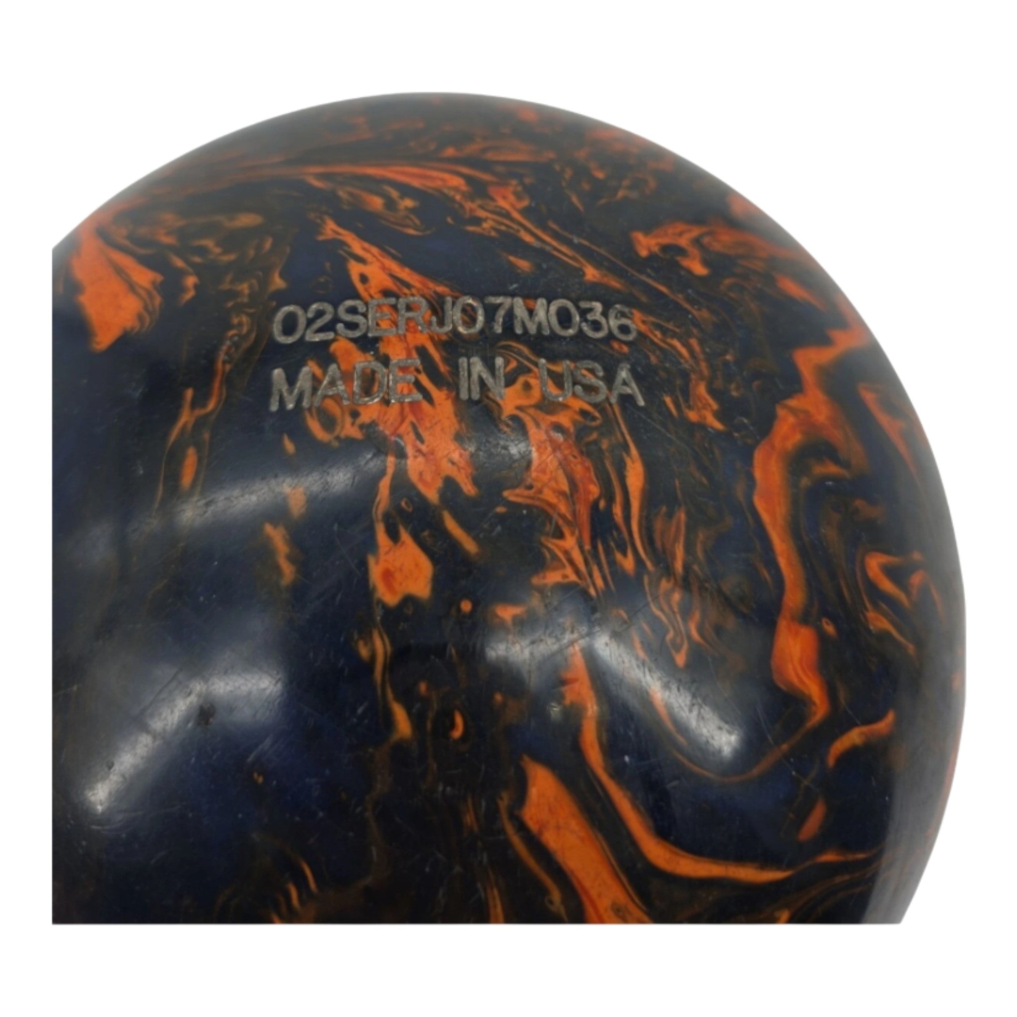 Storm Eraser PBT Power Ball Technology Bowling Ball Blue Orange Swirl Made in US