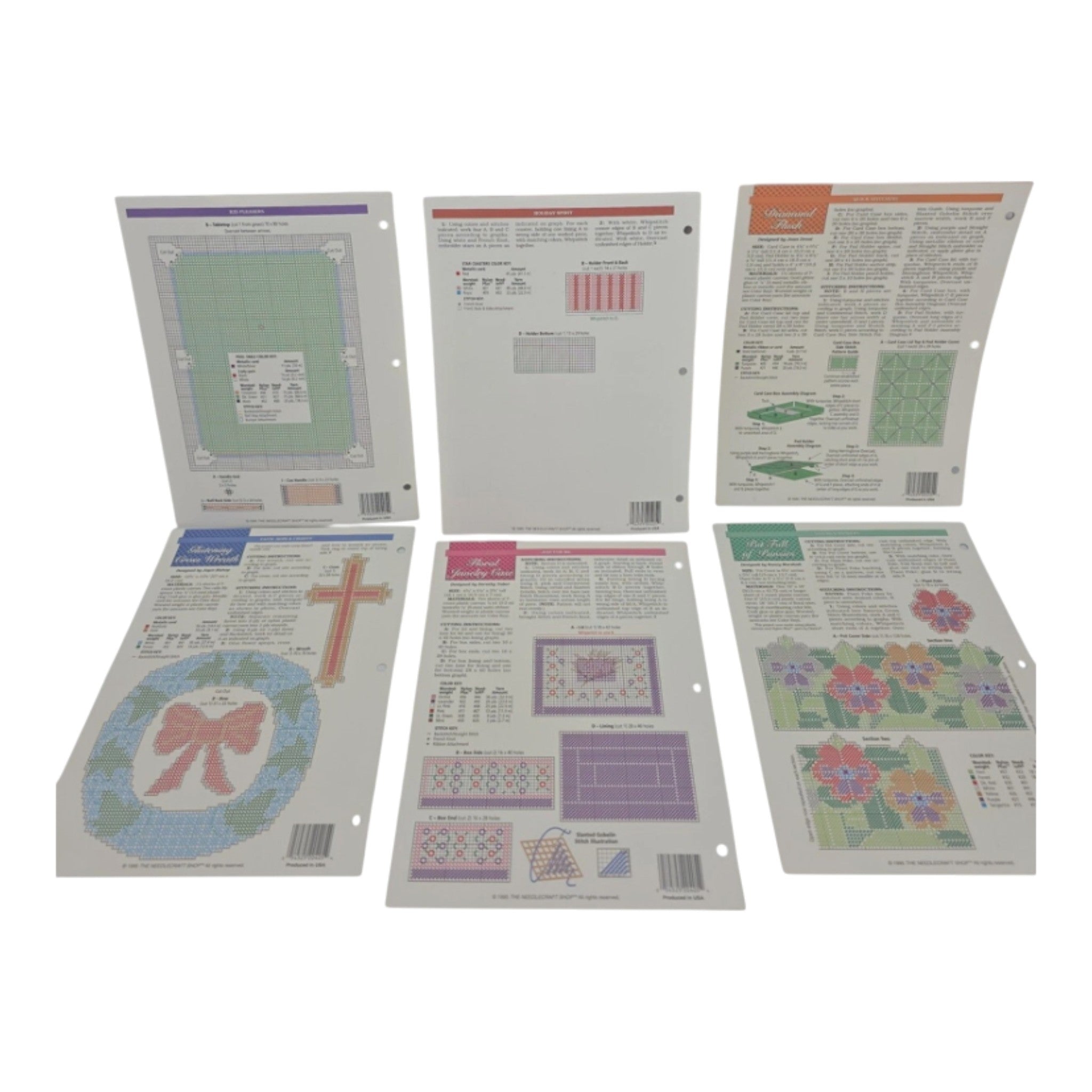 Lot of 8 Needlecraft Shop Plastic Canvas Pattern Booklets Cross Stitch Crafts