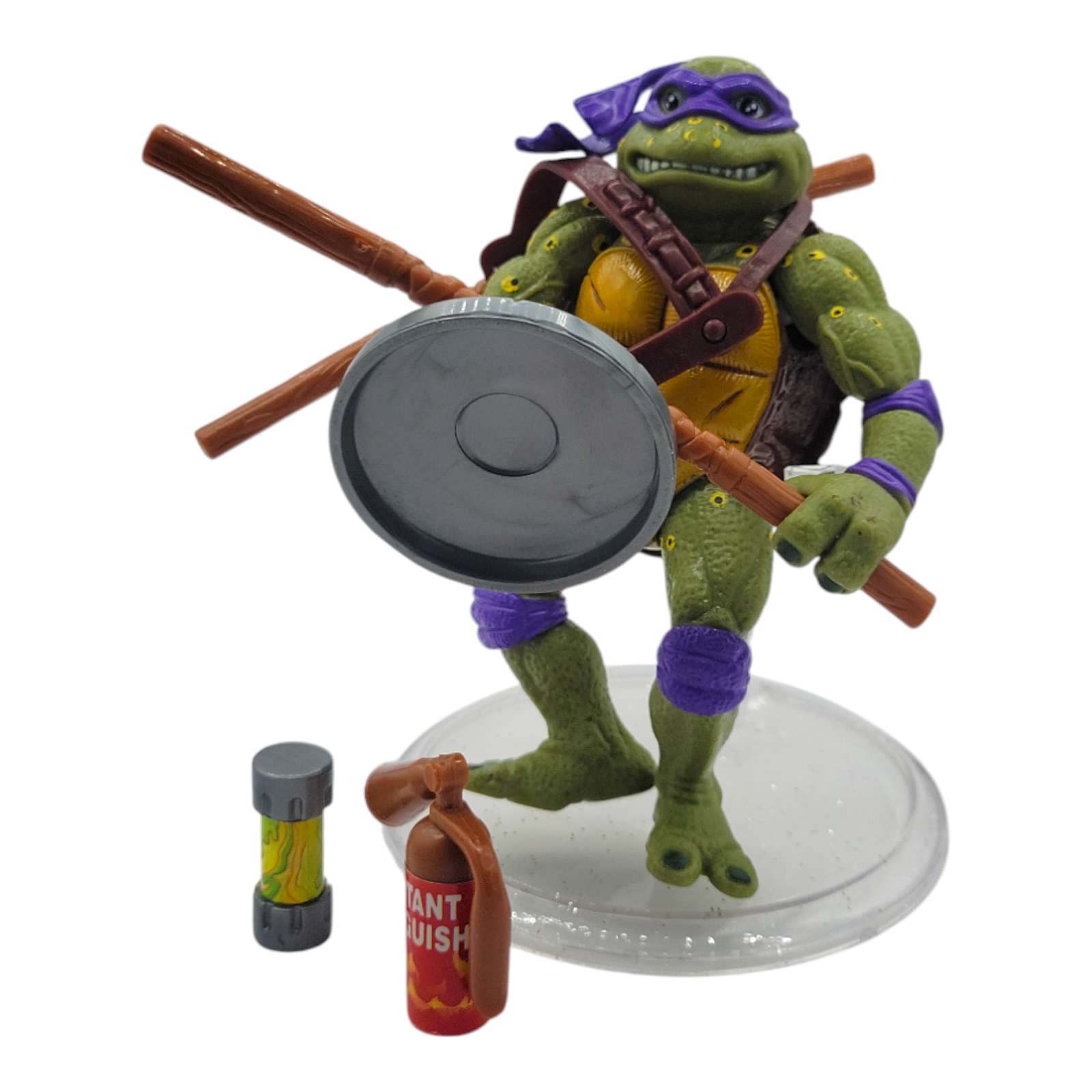 1992 Playmates Toys TMNT Movie Star Donatello Action Figure with Weapons