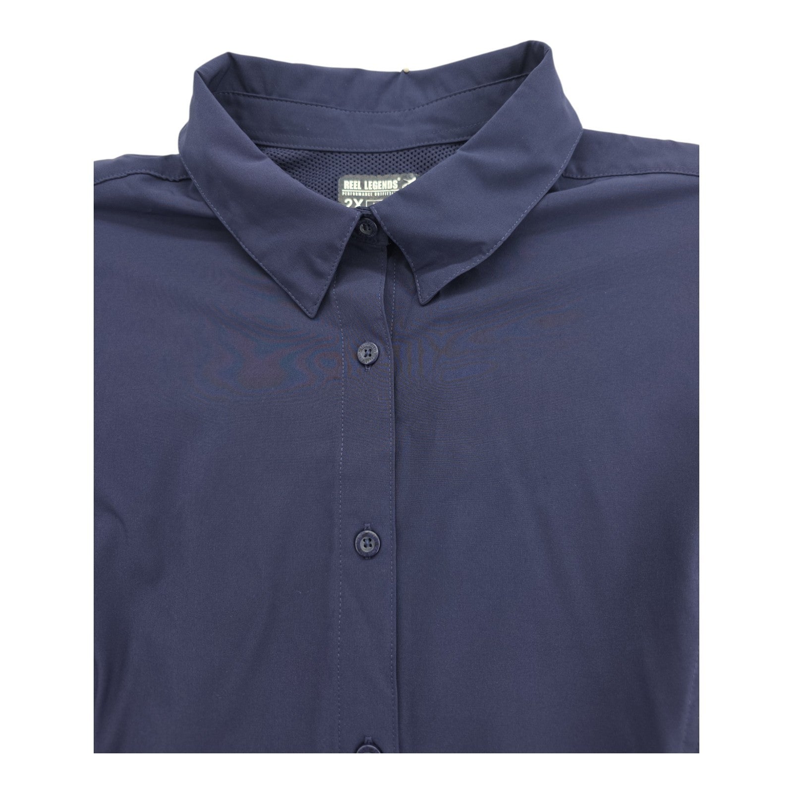Reel Legends Adventure Women’s 2X Navy Sleeveless Button-Down Shirt