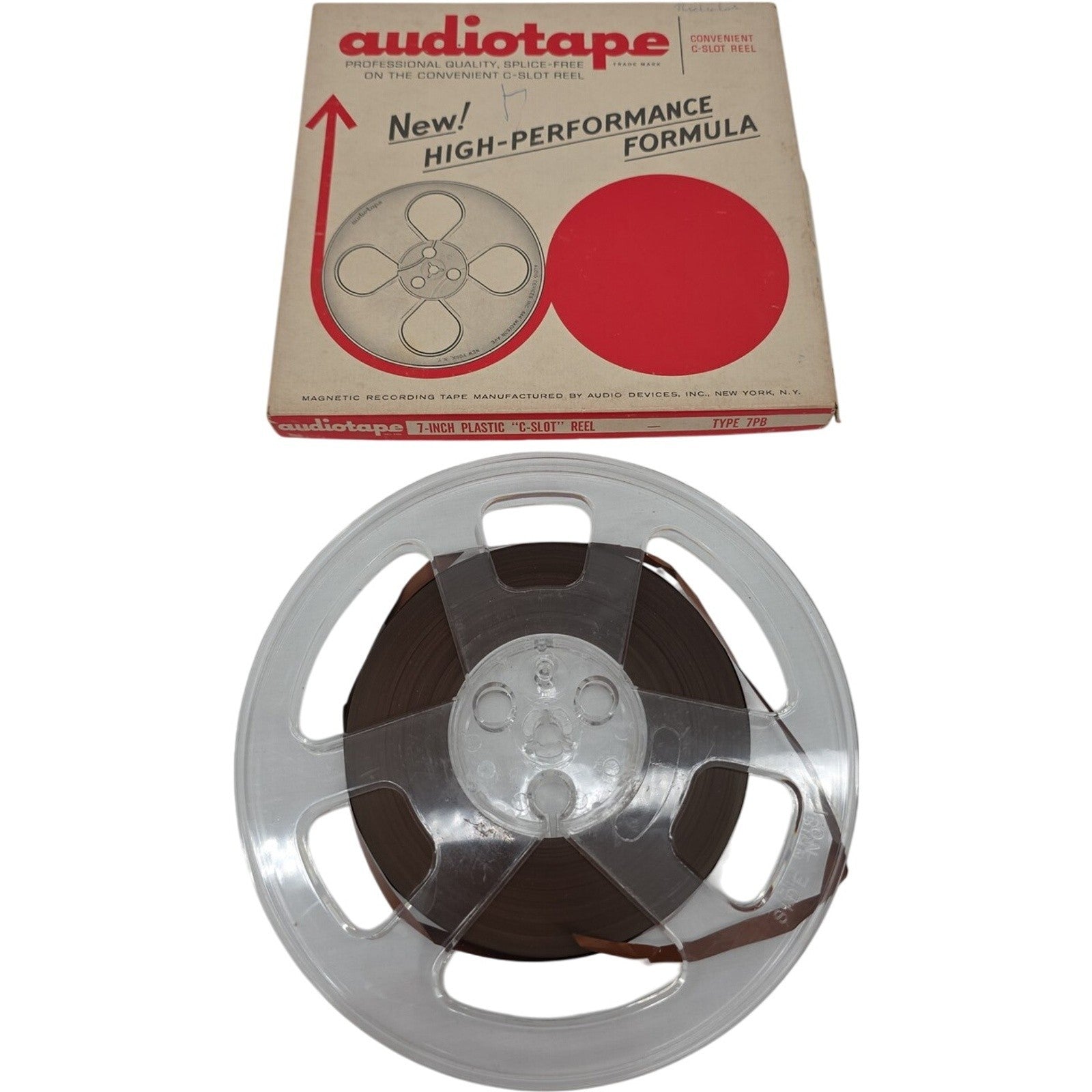 Vintage Audiotape Reel to Reel 7PB 7" Plastic C-Slot Recording Tape